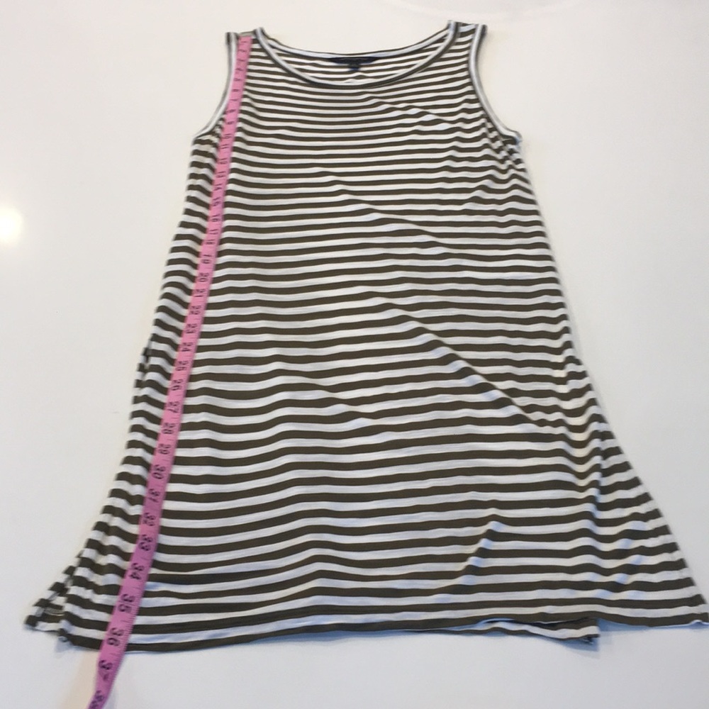 β
SOLD Banana Republic Tunic Tank Dress Army Green Stripe - Picture 7 of 8
